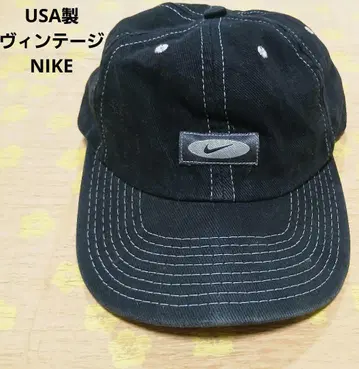 USA제 NIKE 캡 프론트 로고 빈티지 90년대 블랙