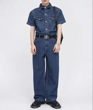 WEST BOY 워시드 데님 점프 수트