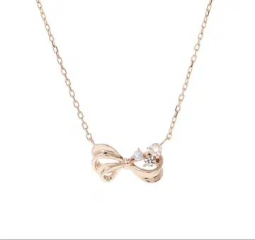 Samantha Tiara Whiteday 하트 리본 목걸이