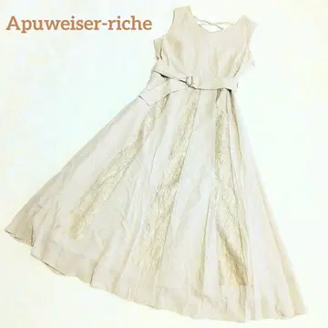 Apuweiser-riche 슬리브리스 롱 원피스 M 아이보리