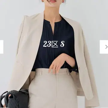 23구 S 세탁 가능한 아이스 매트 스트레치 노카라 자켓 34 사이즈