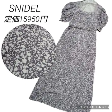 14 스나이델 여성용 원피스 반팔 퍼프 슬리브 플라워 새상품 SM