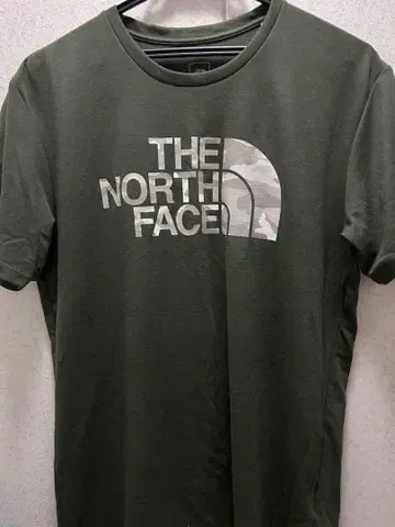 THE NORTH FACE 로고 티셔츠 올리브 그린