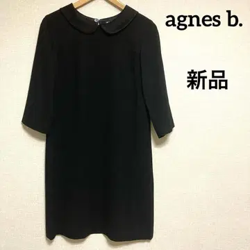 [새상품] agnes b. 에네스베 둥근 카라 원피스 블랙 M