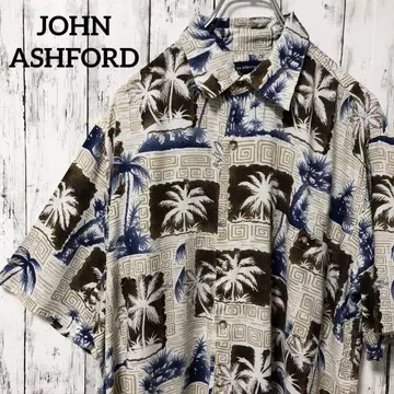 C2215 JOHN ASHFORD 알로하 셔츠 레이온 남국 해외 올 패턴