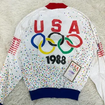 택 포함 새상품 USA 올림픽 페이퍼 자켓 미국 90년대 S