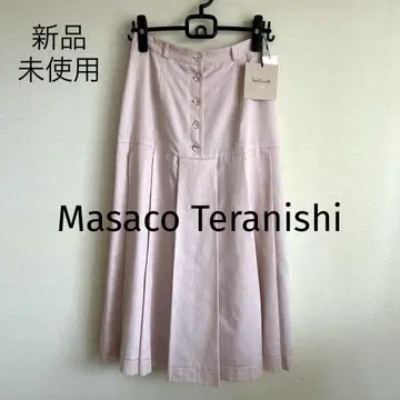 Masaco Teranishi 마사코 테라니시 플리츠 롱 스커트 핑크 M