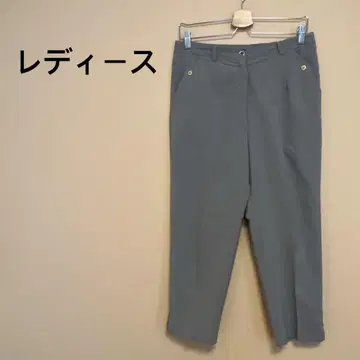 여성용 턱이 있는 슬랙스/롱 팬츠/심플/무지