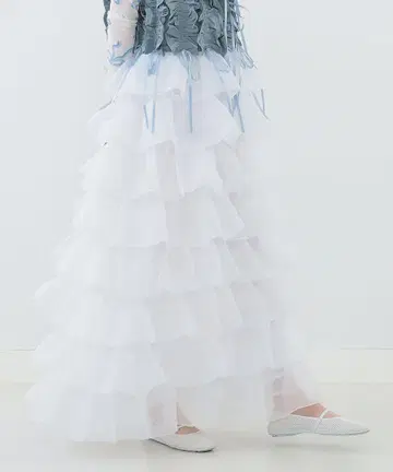 카롤리나 그레이서 오간자 프릴 스커트