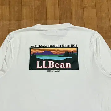 스테디셀러 L.L.Bean 박스 로고 긴팔 티셔츠 롱T