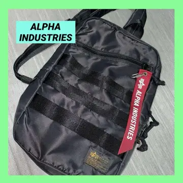 ALPHA INDUSTRIES 바디백 블랙 원숄더