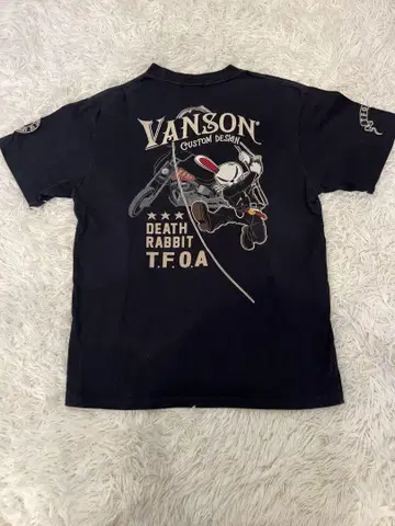 VANSON 바이커풍 V넥 티셔츠 L 사이즈