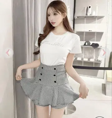 셰리미 더블 버튼 치마바지