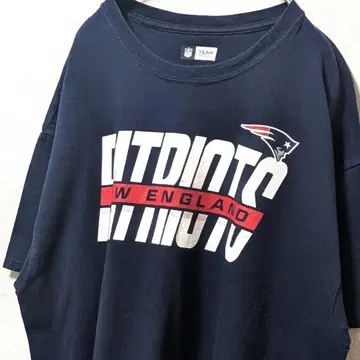 NFL 뉴 잉글랜드 패트리어츠 로고 티셔츠 네이비 컬러 XL 구제 의류