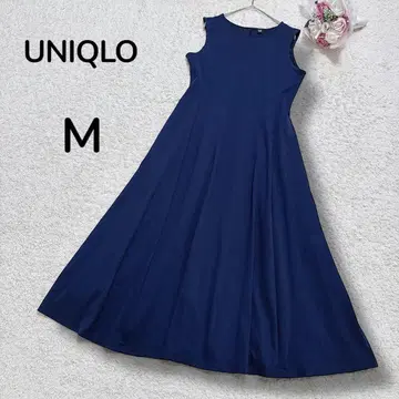 유니클로 UNIQLO] 울트라 스트레치 에어리즘 롱 원피스 네이비 M