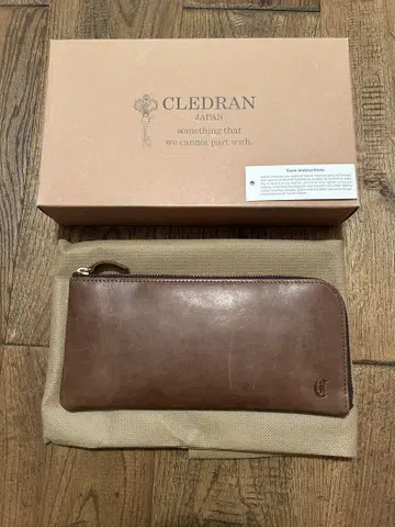CLEDRAN 크레드란 슬림 롱 지갑 그란디 다크 베이지