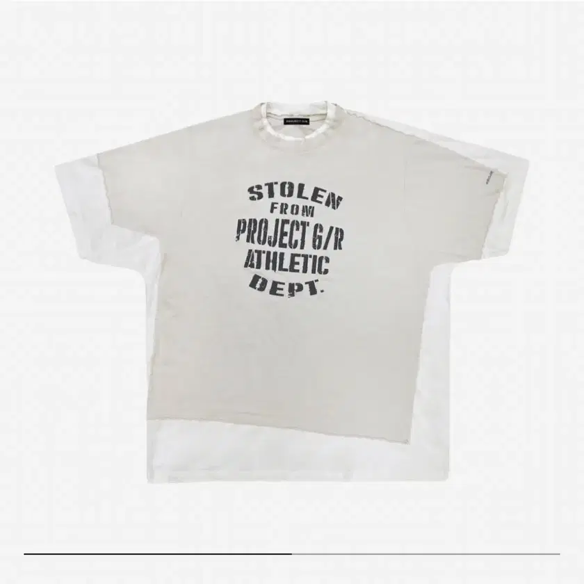 【PROJECT G/R】Trompe-L'Oeil Double T-Shirt Ivory OS] projectgr Trompe-l'oeil Double T-shirt Ivory on Bunjang
