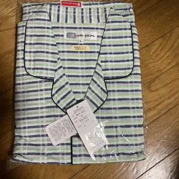 남성용 파자마 '긴팔, 긴 팬츠, 프론트 오픈'