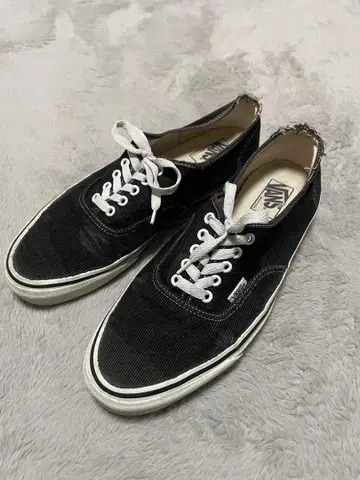 초레어! 90년대 VANS 오센틱 코듀로이 블랙 스니커즈