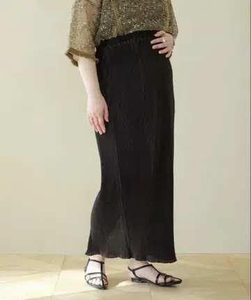 산전 산후 대응] 마터니티 무지 플리츠 스커트