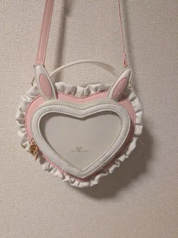 하트 모양 토끼 귀 백 숄더