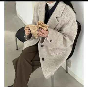 클레인 믹스 샤기 오버 테일러드 재킷