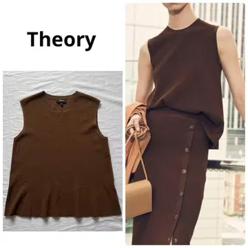 Theory 슬리브리스 니트 Compact Crepe Mayanly