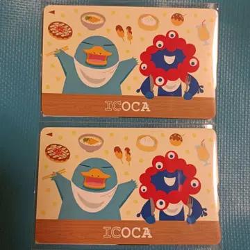 만국 박람회 한정판 ICOCA 미야쿠미야쿠 & 이코짱 2장 세트