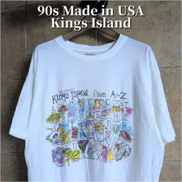 90년대 USA제 Kings Island 놀이공원 티셔츠 싱글 스티치