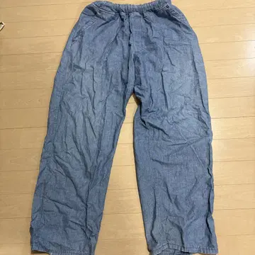 Lee 블루 와이드 팬츠 허리밴딩