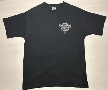 레어 Hard Rock Cafe 바이크 디자인 티셔츠 블랙