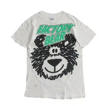 USA제 90년대 Hanes FACTORY BEAR 티셔츠 싱글 스티치