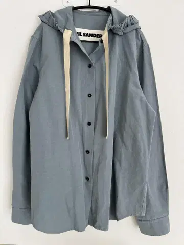 JIL SANDER+ 후드 부착 그레이 그레이 셔츠 라이트 아우터