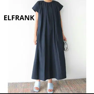ELFRANK 엘프랭크 A 라인 턱 롱 원피스