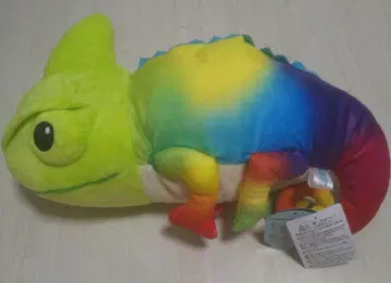 쿠루룬 꼬리 레온 봉제 인형 카멜레온 니지이로