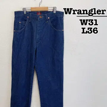 Wrangler 31MWZ 청바지 블루 W31 L36 멕시코제 로고