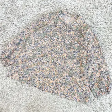 쇼와 레트로 빈티지 빈티지 꽃무늬 셔츠 자켓 블라우스 핑크