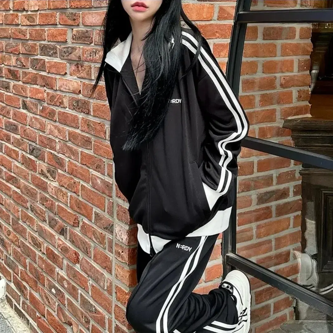 ☆NERDY☆ NERDY X CCWC WS BUSTIER TRACK TOP BLACK NERDY | 널디 Nerdy Track Top Jersey Black L #널디,#널디져지
