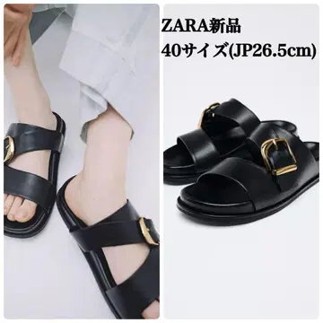 완판템 자라 버클 플랫 샌들 40 사이즈(JP26.5cm)