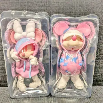 MORSTORM 미키 마우스 미니 마우스 핑크 후드티 피규어