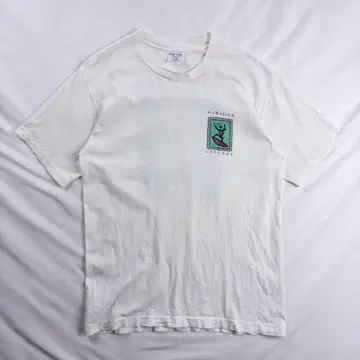 빈티지 구제 의류 USA제 90년대 하와이 서핑 프리미티브 프린트 티셔츠