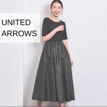 유나이티드 애로우즈 핏 앤 플레어 반팔 2WAY 원피스 36
