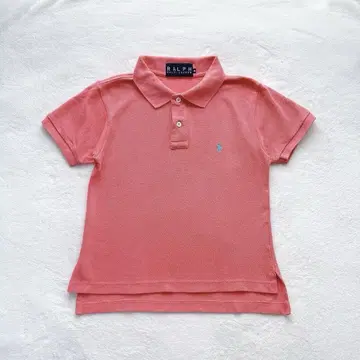 RALPH LAUREN 랄프 로렌 크롭 피케 셔츠 핑크 M