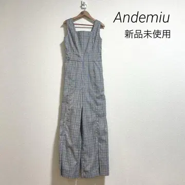 Andemiu 안데뮤 체크 무늬 스퀘어 넥 올인원 [새상품]