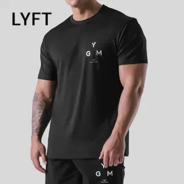 LYFT 블랙 티셔츠 YGM 로고