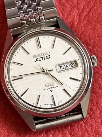 세이코 액터스 SS 21jewels 자동 감기 작동 빈티지