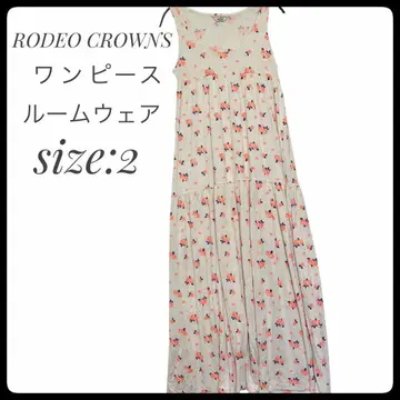 RODEO CROWNS 꽃무늬 롱 원피스 룸웨어 화이트 2