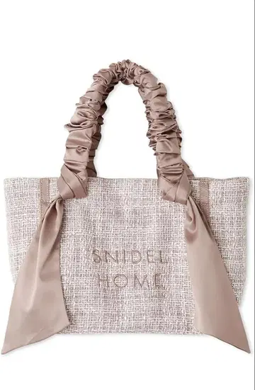 SNIDEL HOME 트위드 로고 백 핑크