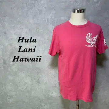 Hula Lani Hawaii 티셔츠 반팔 로고 핑크 L 3459