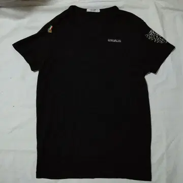 USUALIS 비쥬가 달린 블랙 V넥 티셔츠 XL 새상품급